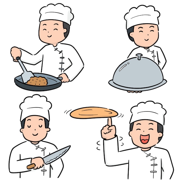 Vector conjunto de chef