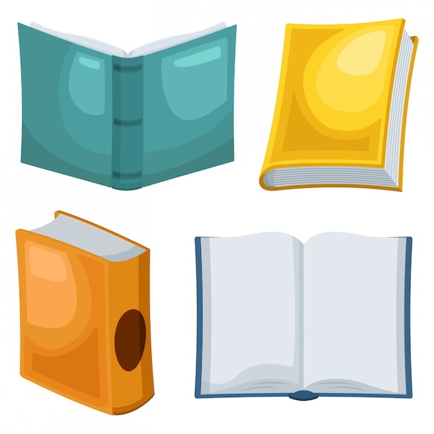 Vector conjunto de colección de libros