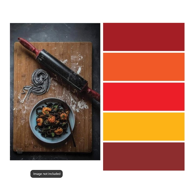 Vector de conjunto de colores de la industria alimentaria