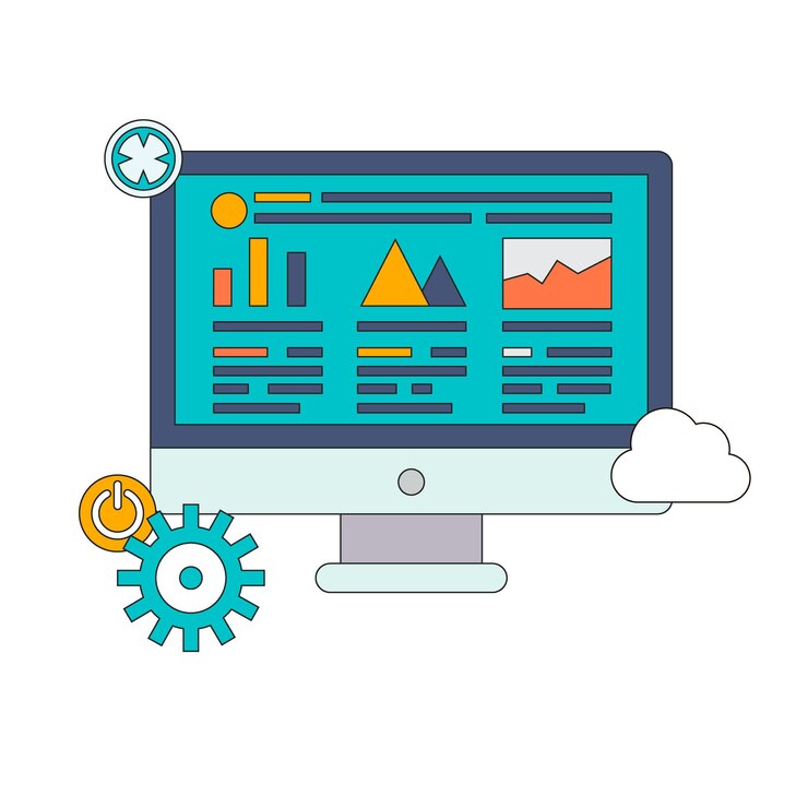 Vector vector conjunto de conceptos planos y coloridos sobre negocios y finanzas, comercio electrónico, marketing, oficina, marca, servicios en la nube y tema de seo. elementos de diseño para aplicaciones web y móviles.
