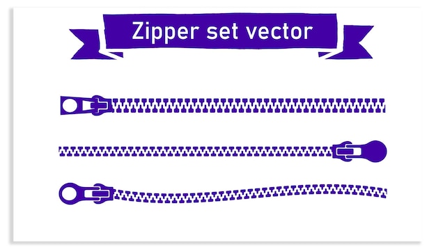 Vector de conjunto de cremallera