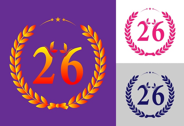 Vector conjunto de diseño de logotipo numérico