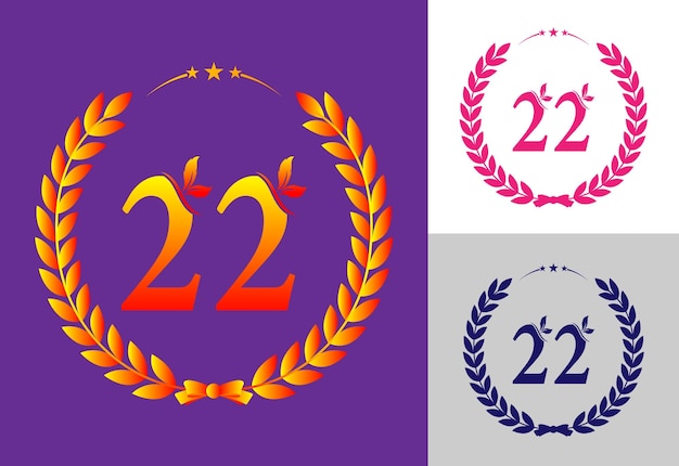 Vector conjunto de diseño de logotipo numérico