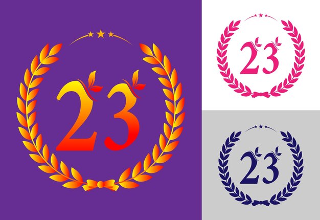 Vector conjunto de diseño de logotipo numérico