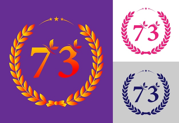 Vector conjunto de diseño de logotipo numérico