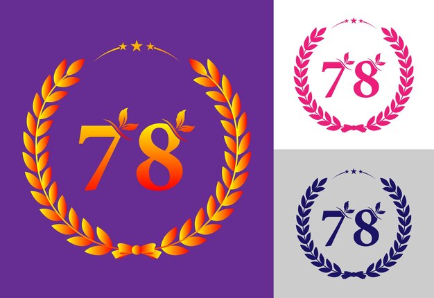 Vector conjunto de diseño de logotipo numérico