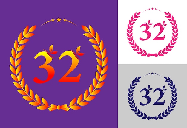 Vector conjunto de diseño de logotipo numérico