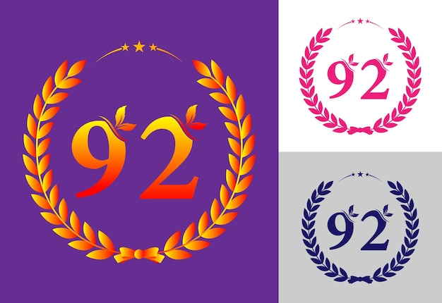 Vector conjunto de diseño de logotipo numérico
