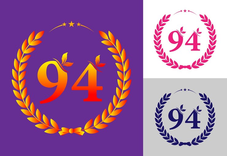 Vector vector conjunto de diseño de logotipo numérico