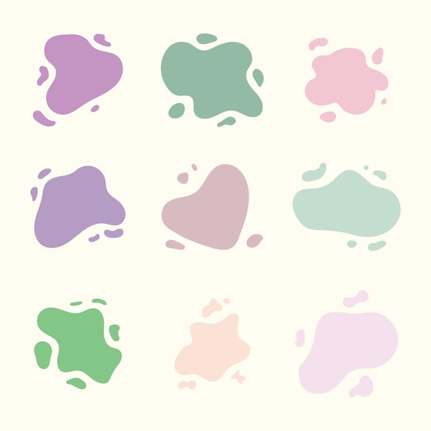Vector un conjunto de elementos abstractos círculos multicolores