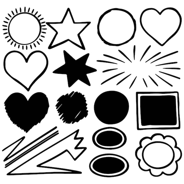 Vector de conjunto de formas de líneas de énfasis