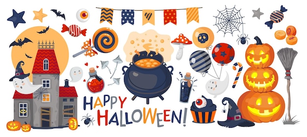Vector de conjunto grande de Halloween