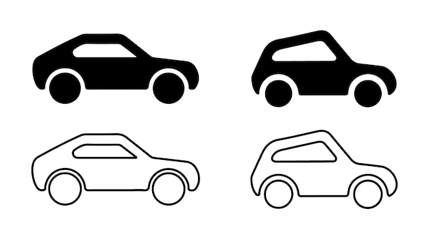 Vector de conjunto de iconos de automóviles