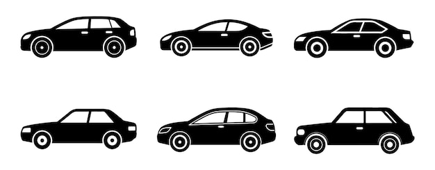 Vector de conjunto de iconos de automóviles