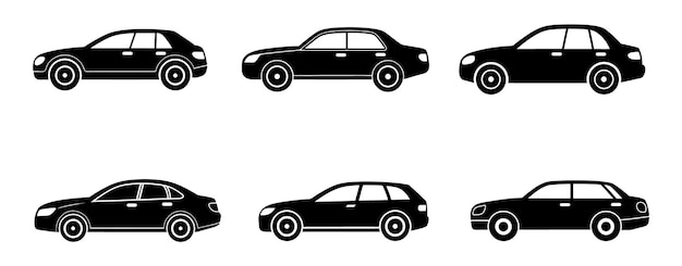 Vector de conjunto de iconos de automóviles