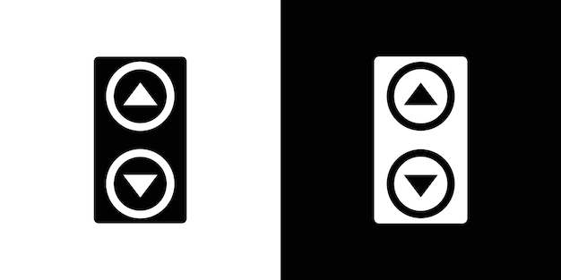 Vector del conjunto de iconos del botón del ascensor