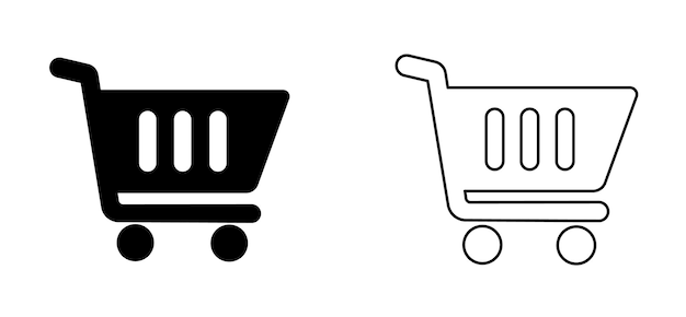 Vector de conjunto de iconos de carrito de compras