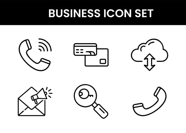 Vector de conjunto de iconos comerciales