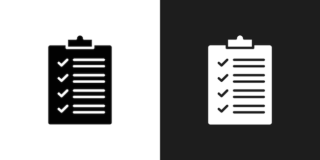 Vector de conjunto de iconos de comprobación de la lista