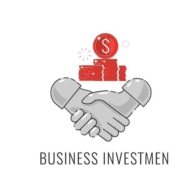 Vector conjunto de iconos lineales relacionados con la inversión empresarial, el servicio comercial, la estrategia de inversión y la gestión financiera. Web. Ilustración vectorial