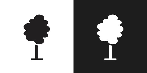 Vector del conjunto de iconos del logotipo del árbol