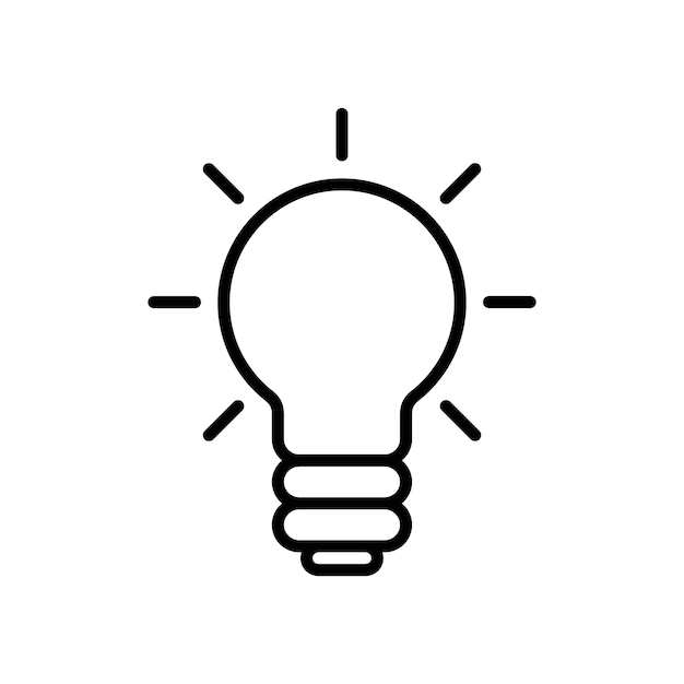 Vector del conjunto de iconos del logotipo de la bombilla