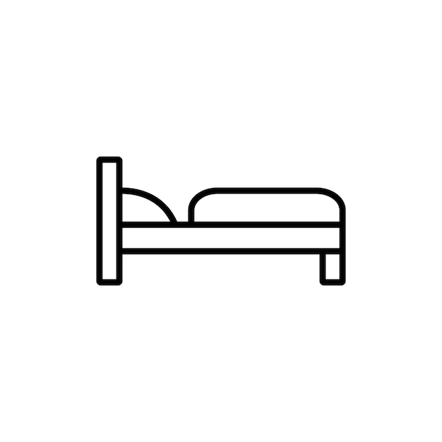 Vector del conjunto de iconos del logotipo de la cama