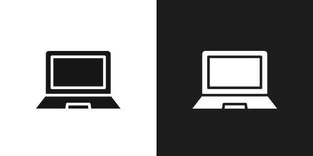 Vector del conjunto de iconos del logotipo de la computadora portátil