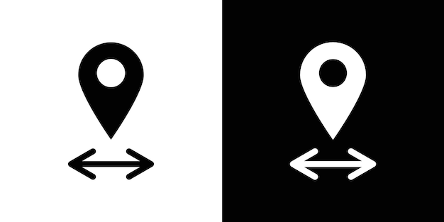 Vector de conjunto de íconos de logotipo de distanciamiento de destino