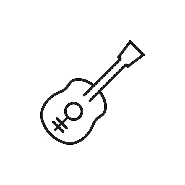 Vector del conjunto de iconos del logotipo de la guitarra