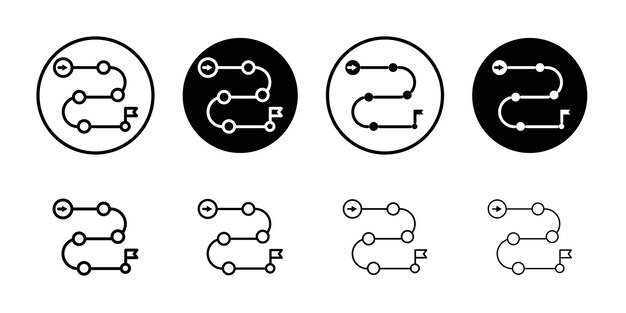 Vector del conjunto de iconos del logotipo de la hoja de ruta