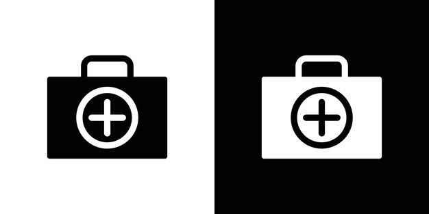 Vector de conjunto de iconos de logotipo del kit de emergencia