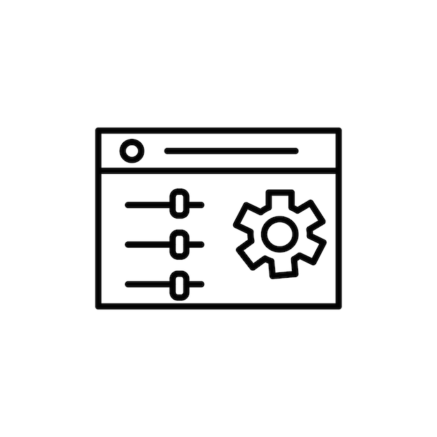 Vector de conjunto de iconos del logotipo del panel de control