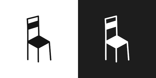 Vector del conjunto de iconos del logotipo de la silla