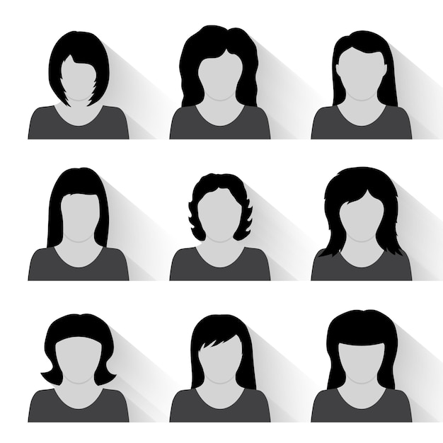 Vector conjunto de iconos de personas planas