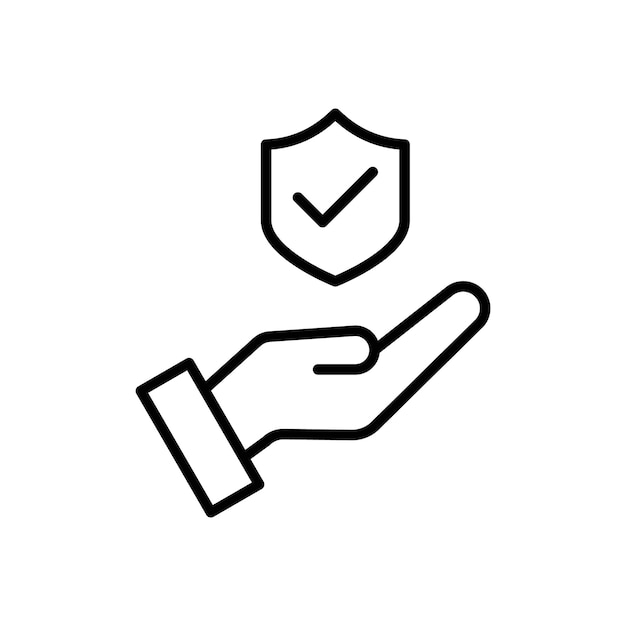 Vector de conjunto de iconos de protección del logotipo
