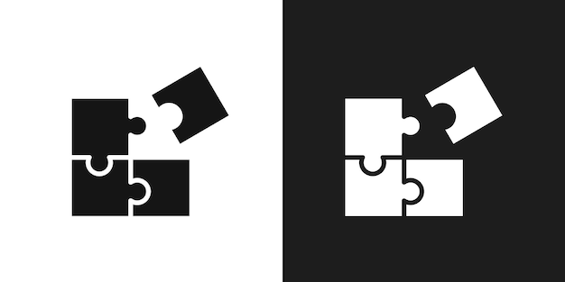 Vector de conjunto de iconos de rompecabezas