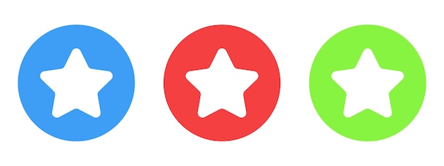 Vector de conjunto de iconos de signos de estrellas
