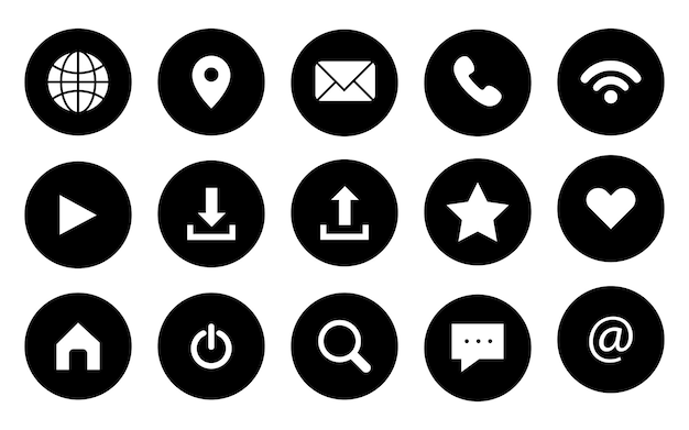 Vector de conjunto de iconos web