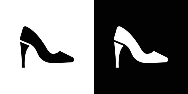 Vector de conjunto de iconos de zapatos de tacón alto