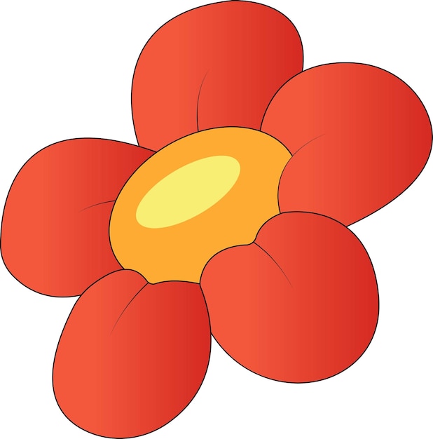 Vector de conjunto de ilustraciones de flores coloridas