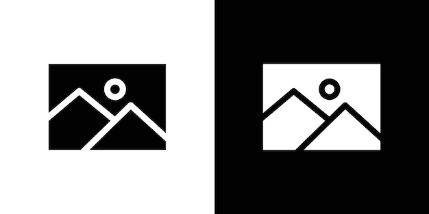 Vector de conjunto de imagen o icono de foto del logotipo