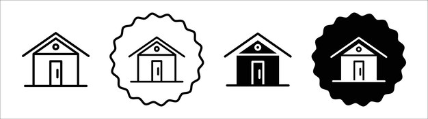 Vector de conjunto de logotipos de casas modulares