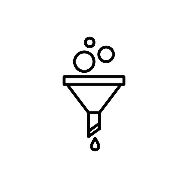 Vector de conjunto de logotipos de íconos de embudo