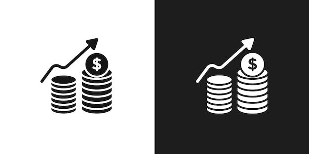 Vector de conjunto de logotipos de iconos de ganancias