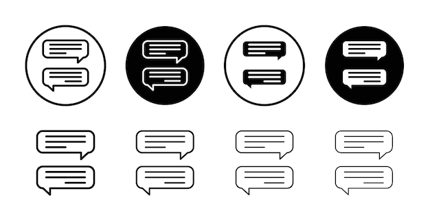 Vector de conjunto de logotipos de iconos de mensajes