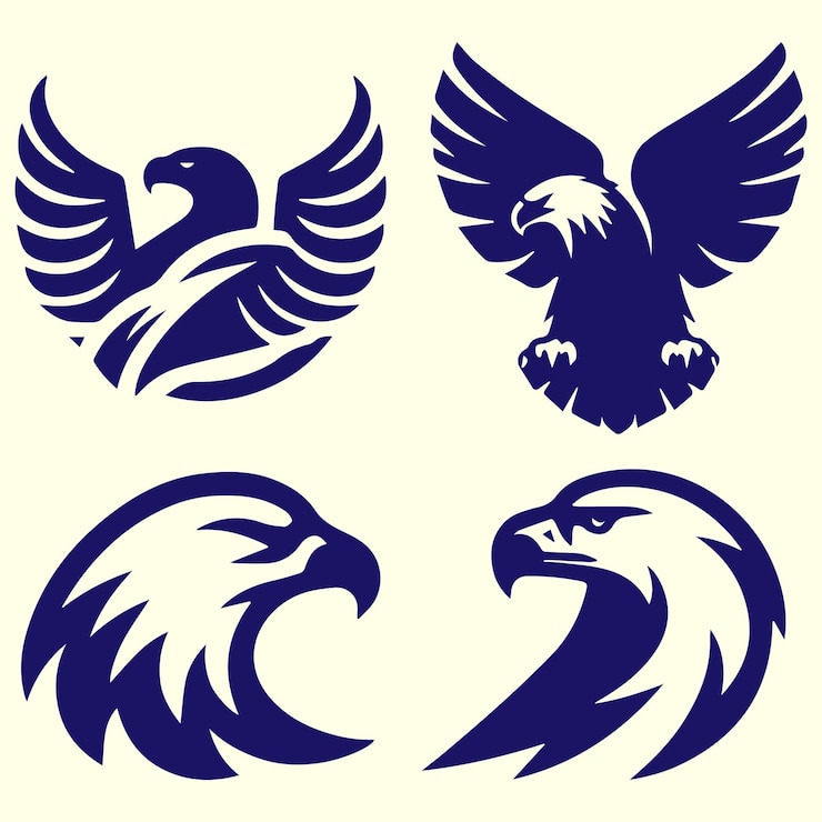 Vector vector de conjunto de logotipos o iconos de águila