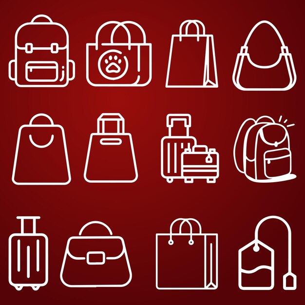 Vector de conjunto de logotipos o iconos