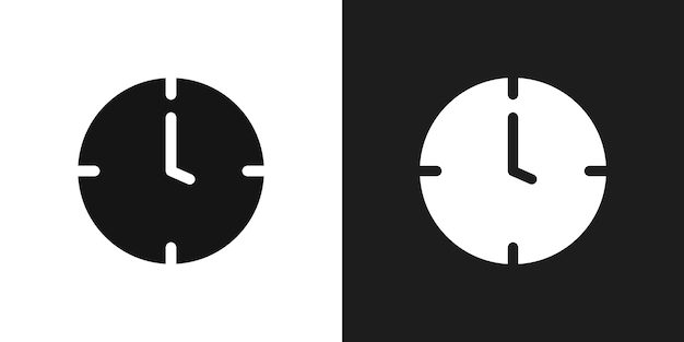 Vector de conjunto de logotipos de reloj dos