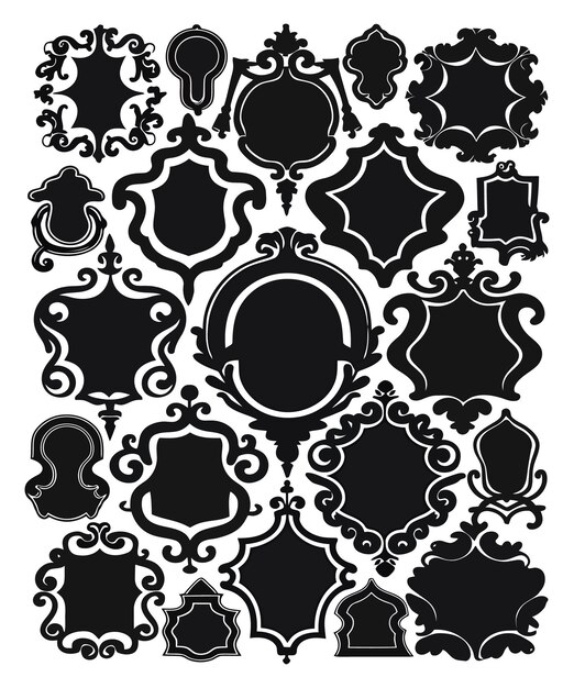 Vector de conjunto de marcos antiguos